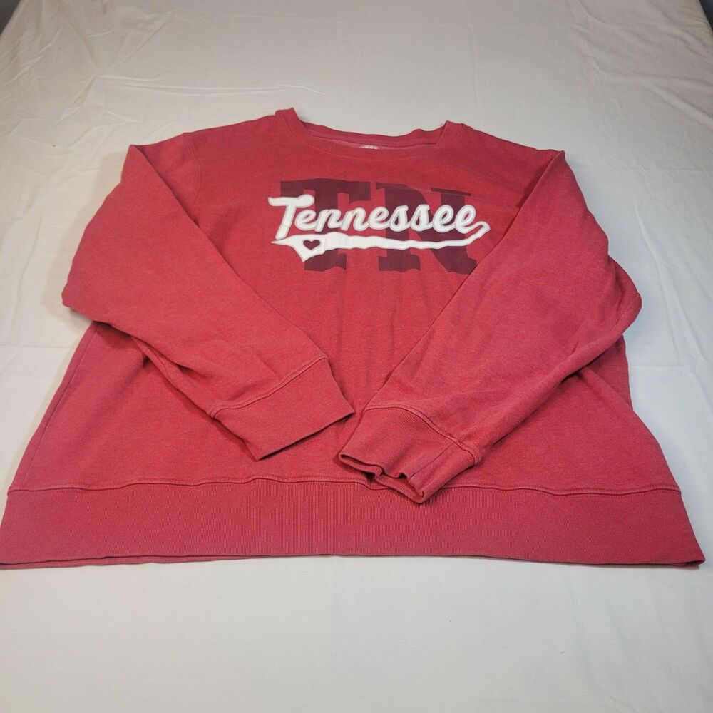 Home Free XL Varsity Crewneck Women Red Cotton Blend Tennessee State Pullover